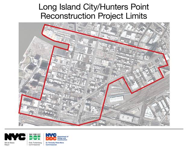 Long Island City/Hunters Point Reconstruction Project Limits